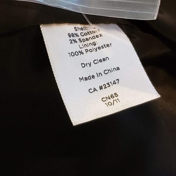 Talbots Blazer Womens Size 10 Medium Cotton Jacket Animal Print Black White - Picture 4 of 7